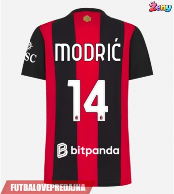 Lacne Ženy Futbalové dres AC Milan Luka Modric #14 2026-27 Krátky Rukáv - Domáci
